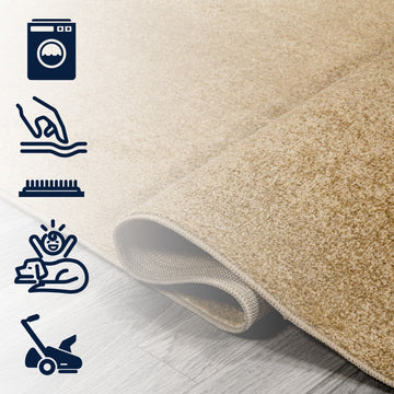 Twyla Classic Solid Low-Pile Machine-Washable Area Rug